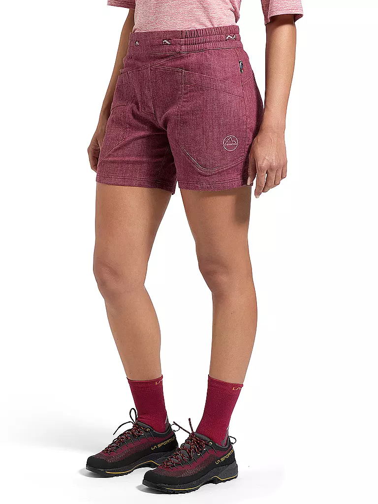 LA SPORTIVA | Short d'escalade Sierra Rock pour femmes | Rouge foncé