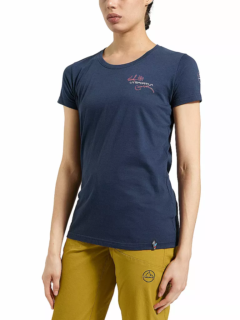 LA SPORTIVA | T-shirt d'escalade Femme Climb Flower | Bleu foncé