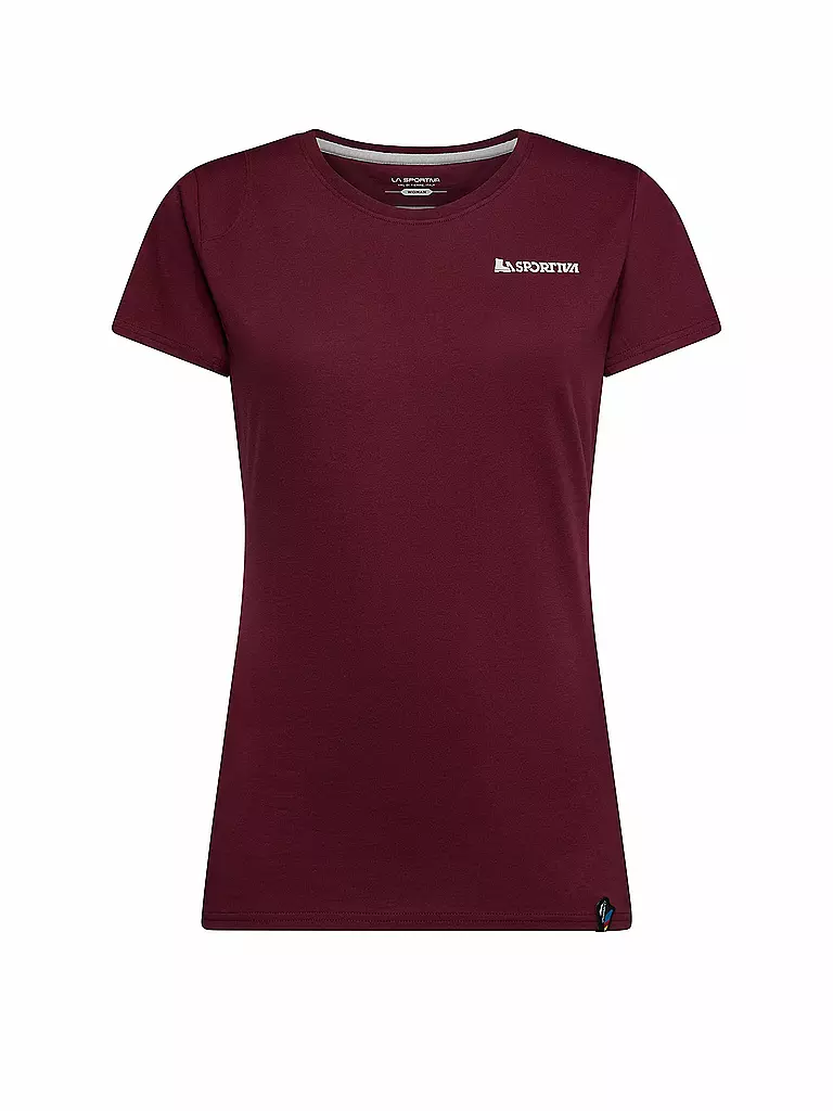 LA SPORTIVA | T-shirt d'escalade femme Moon Rock | Rouge foncé