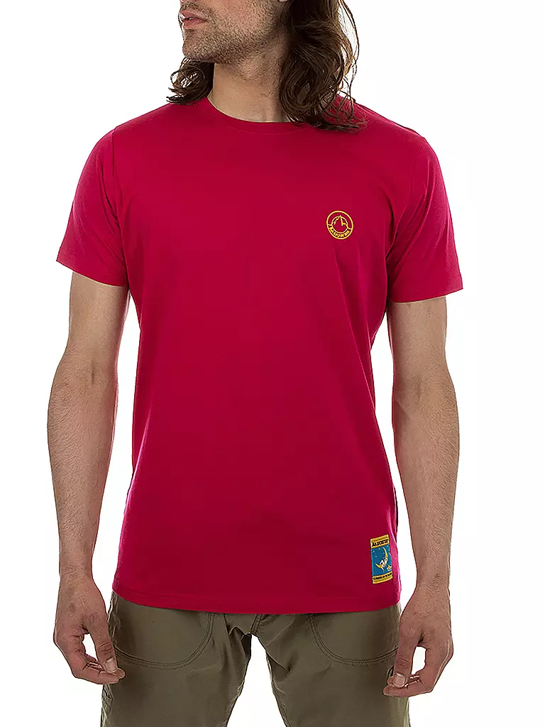 LA SPORTIVA | T-shirt d'escalade homme Climbing on the Moon | Rose vif