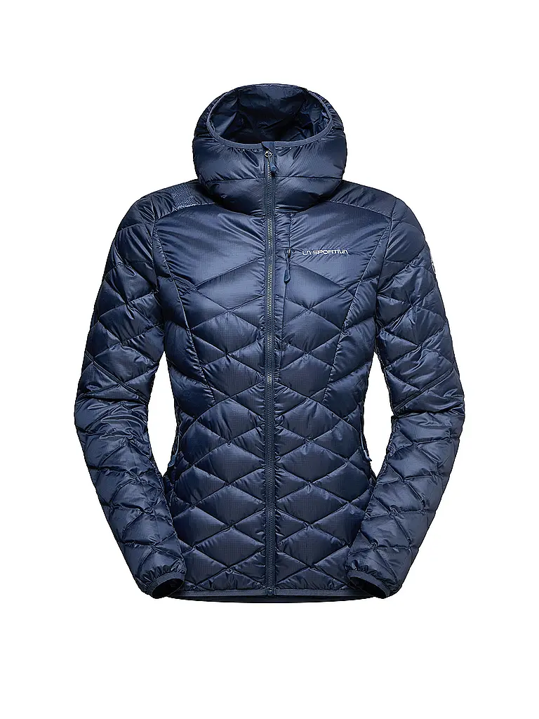 LA SPORTIVA | Veste isolante pour femme Pinnacle Down à capuche | Bleu foncé