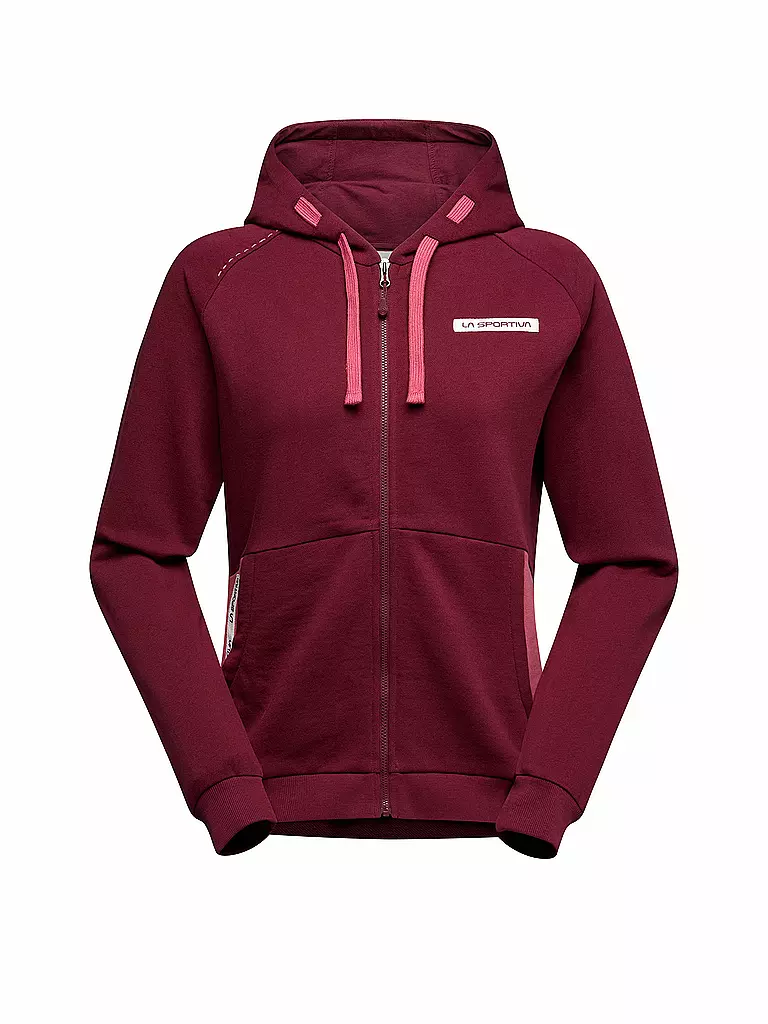 LA SPORTIVA | Veste polaire à capuche Kaos pour femmes | Rouge foncé