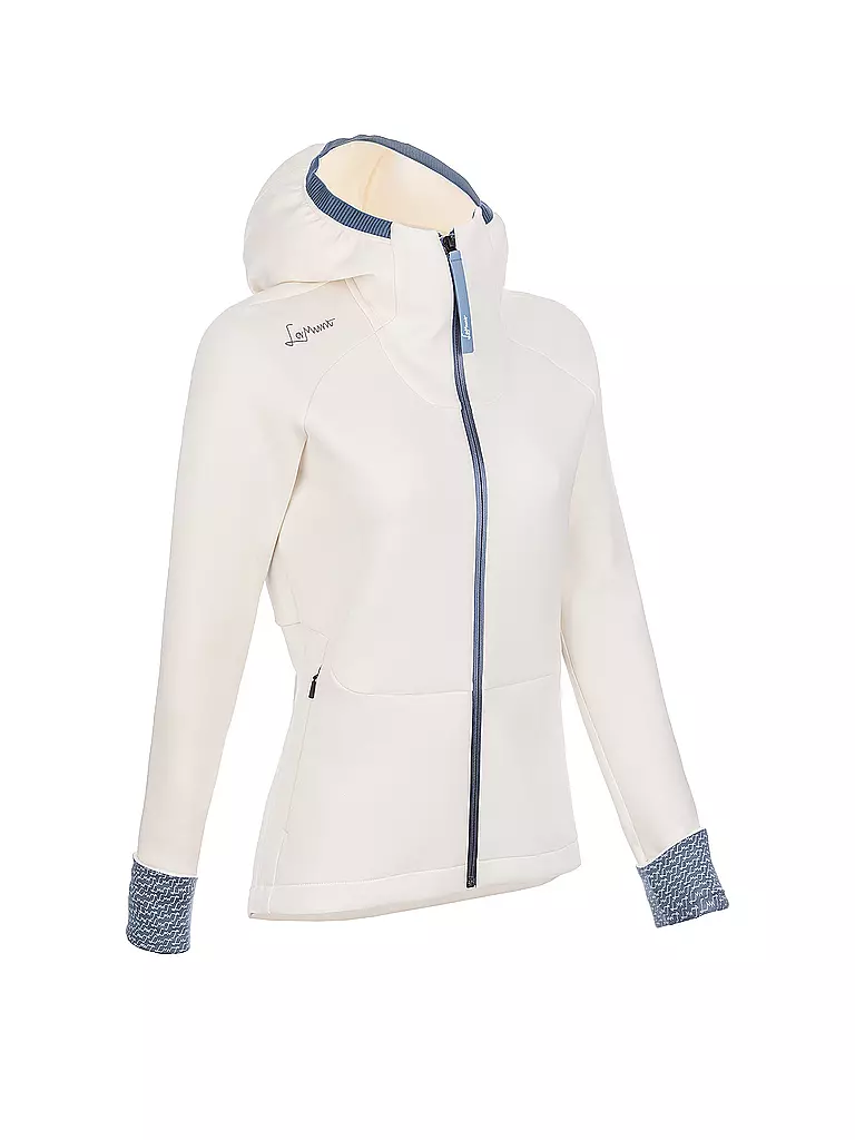 LAMUNT | Damen Fleecejacke Antje Thermal Hoodie | Blanc