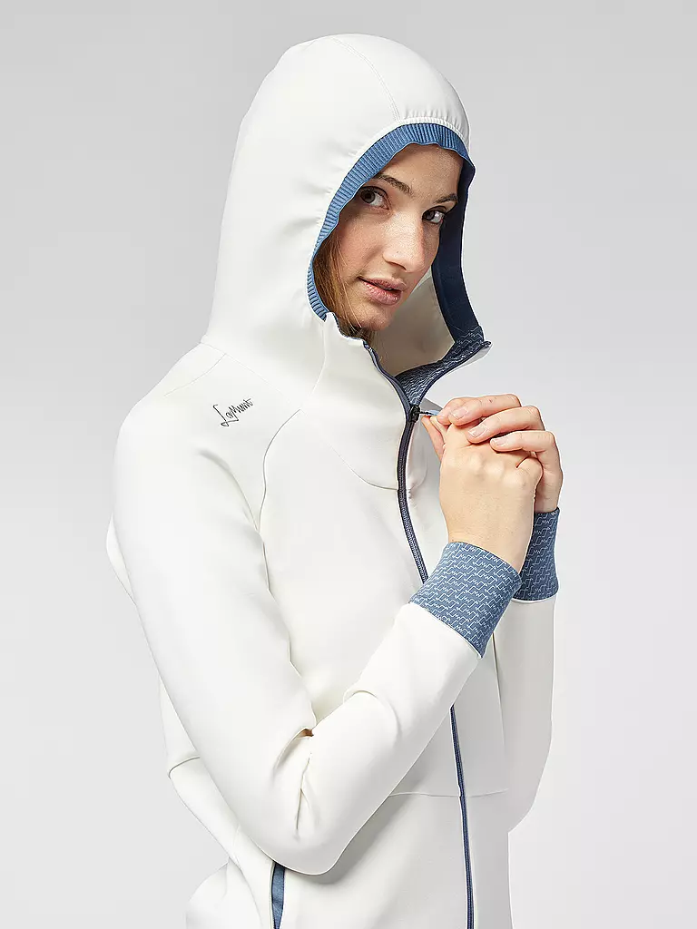 LAMUNT | Damen Fleecejacke Antje Thermal Hoodie | Blanc