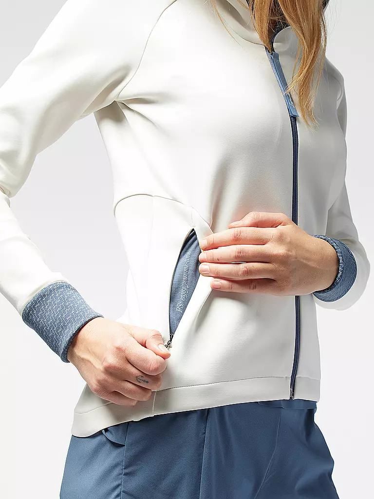 LAMUNT | Damen Fleecejacke Antje Thermal Hoodie | Blanc