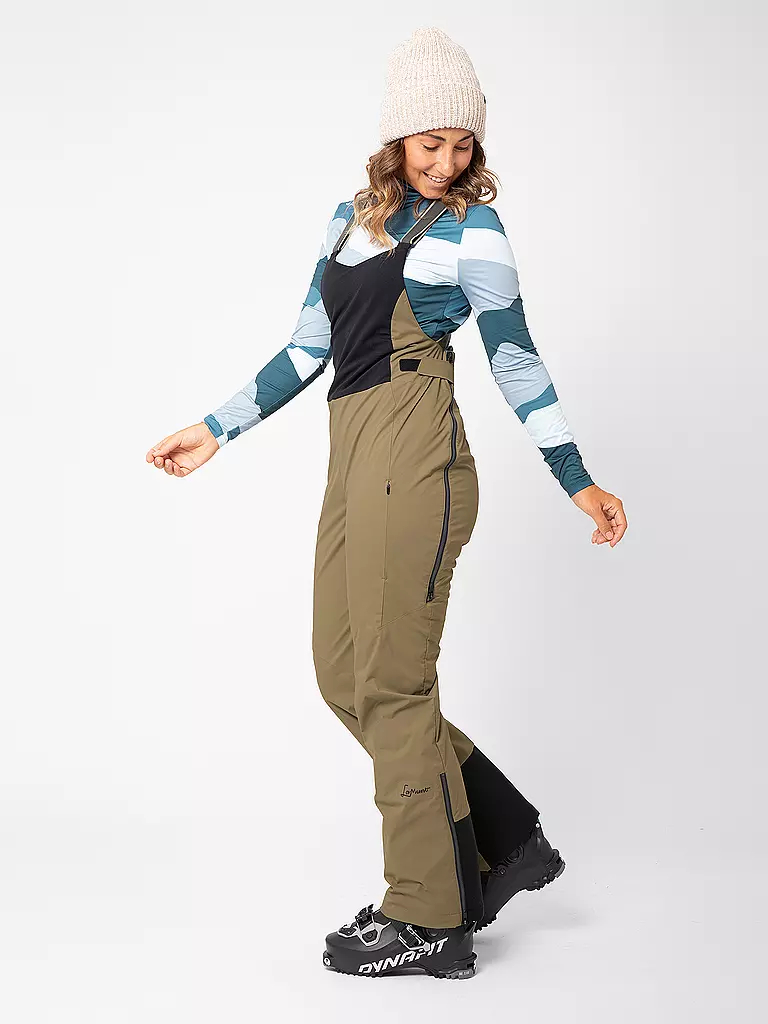 LAMUNT | Damen Tourenhose Tiziana 2L WP Salopettes | Marron clair