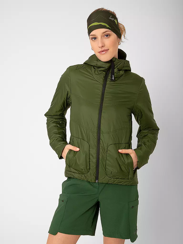 LAMUNT | Isojacke Alberta Light Remoca Pad® pour femmes | Vert foncé