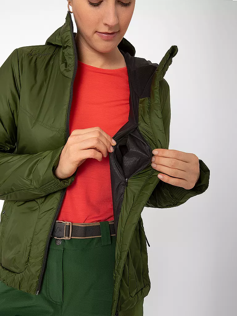 LAMUNT | Isojacke Alberta Light Remoca Pad® pour femmes | Vert foncé