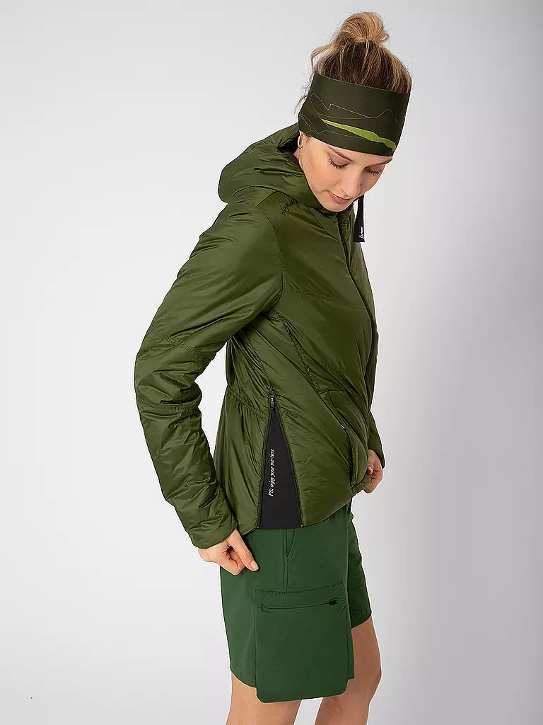 LAMUNT | Isojacke Alberta Light Remoca Pad® pour femmes | Vert foncé