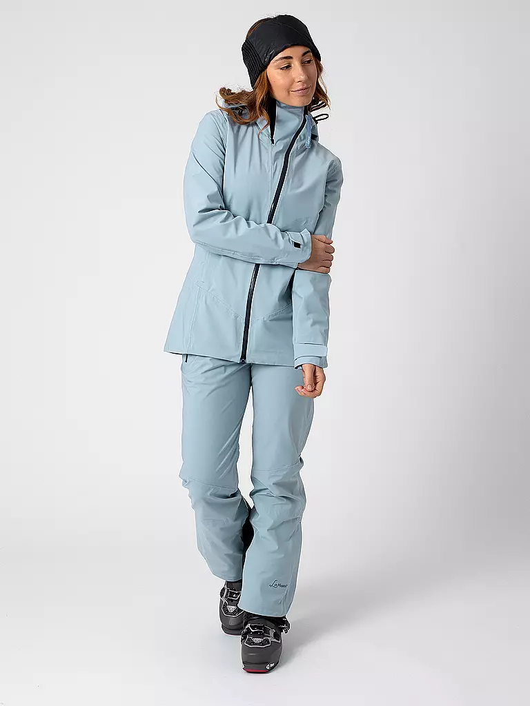 LAMUNT | Veste de randonnée pour femme Giada 3L Waterproof à capuche | Bleu clair