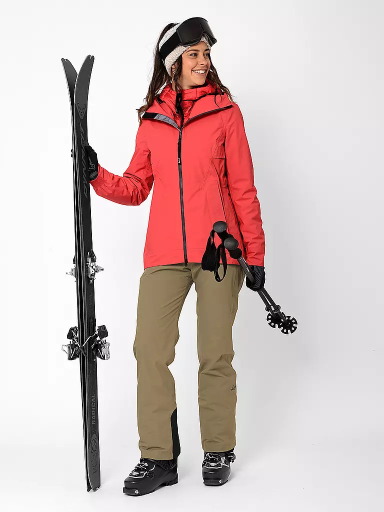 LAMUNT | Veste de randonnée pour femme Tiziana 3L WP Shell Hoodie | Rouge