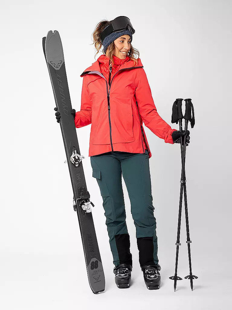 LAMUNT | Veste de randonnée pour femmes Sara Light 3L à capuche | Corail