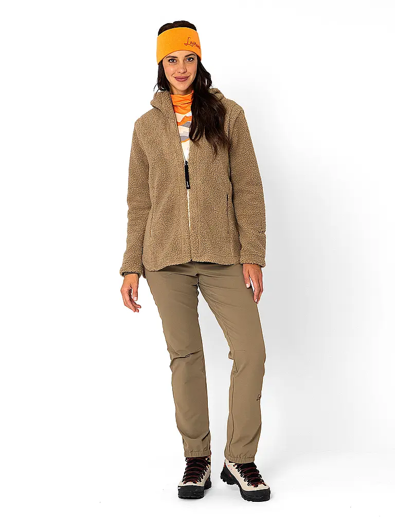 LAMUNT | Veste polaire à capuche Sabine pour femmes | Camel