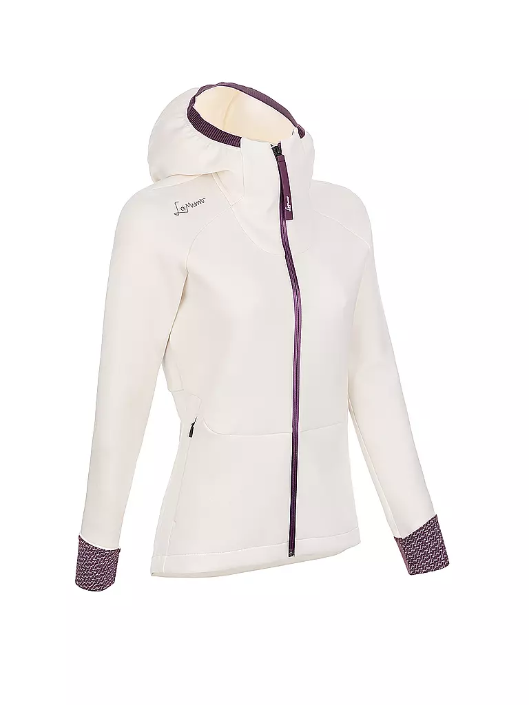 LAMUNT | Veste polaire thermique à capuche Antje pour femmes | Blanc