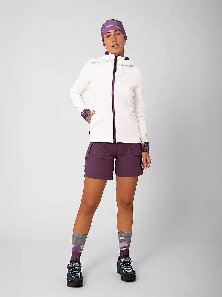 LAMUNT | Veste polaire thermique à capuche Antje pour femmes | Blanc
