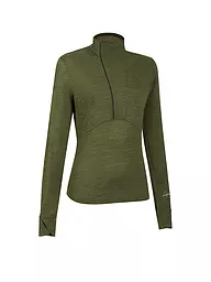 LAMUNT | Zipshirt fonctionnel pour femmes Alexandra | Vert foncé