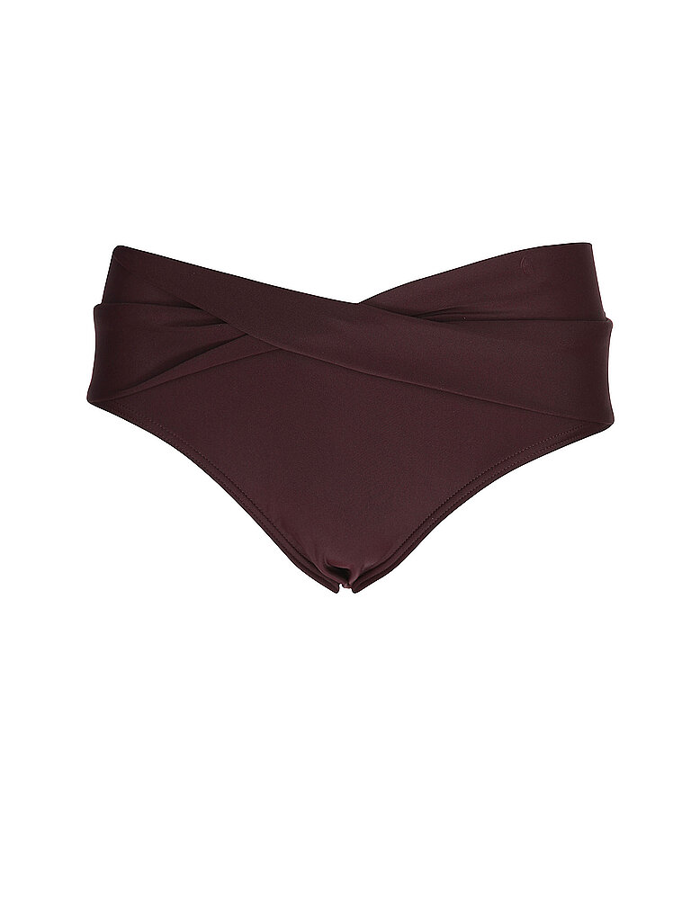 Bas de bikini à revers rouge foncé 42