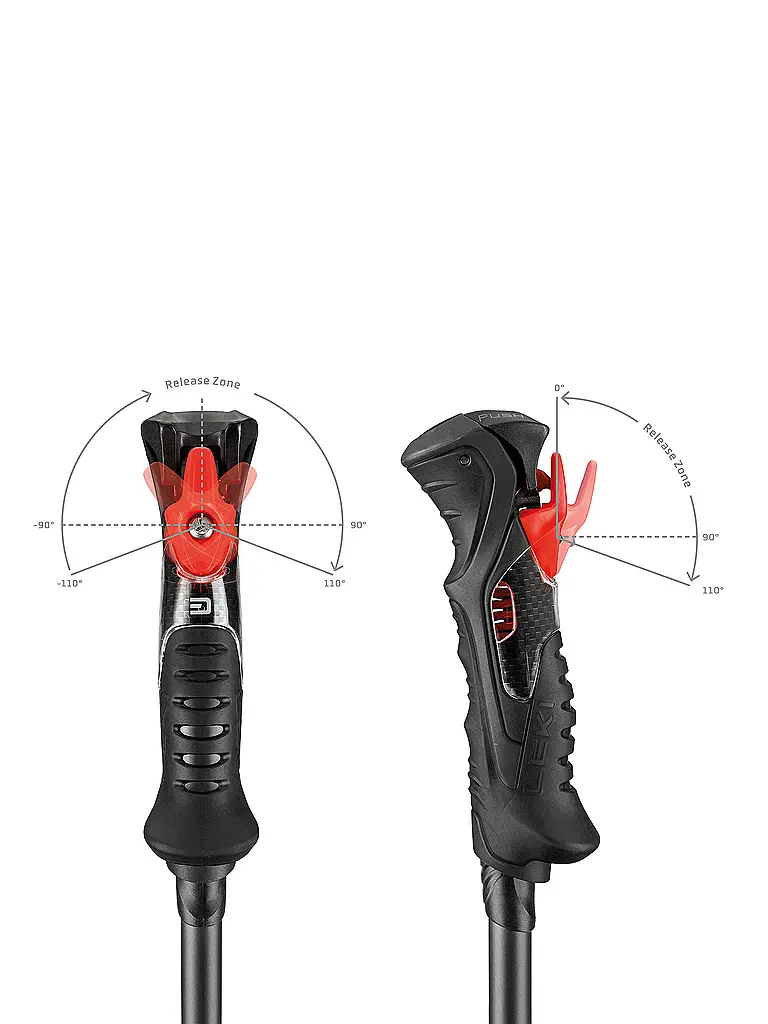 LEKI | Bâton de ski Airfoil 3D | Noir