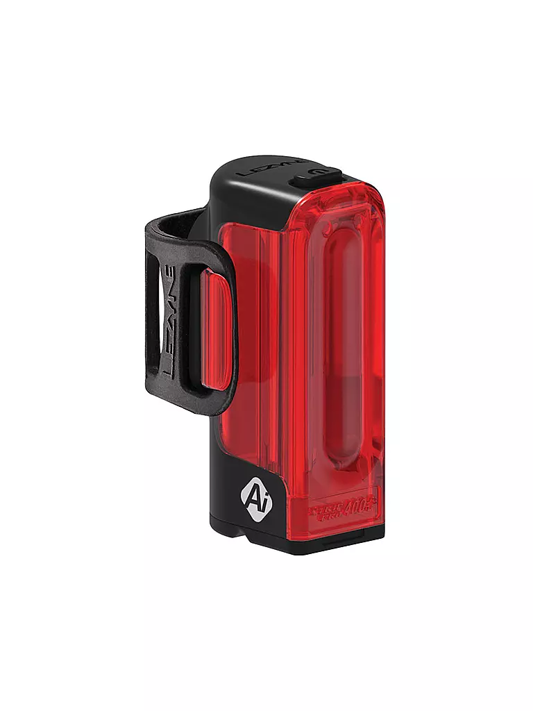 LEZYNE | Feu arrière de vélo STRIP PRO Ai Alert 400+ | Noir