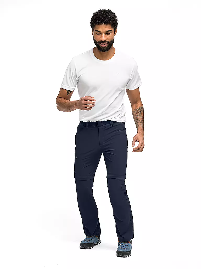 MAIER SPORTS | Pantalon de randonnée zippé Tajo2 pour hommes | Bleu foncé