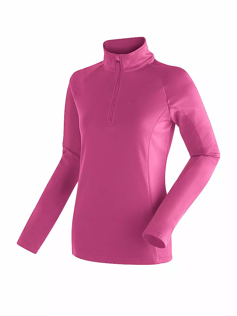 MAIER SPORTS | Sous-pull zippé Eva pour femmes | Rose vif