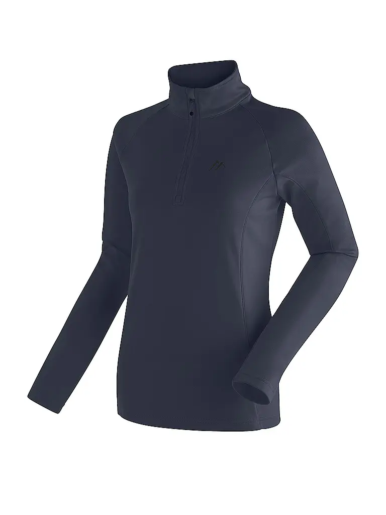 MAIER SPORTS | Zipshirt de sous-vêtement Eva pour femmes | Bleu foncé