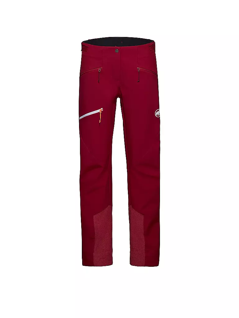 MAMMUT | Damen Touren Softshellhose Taiss Guide mit Schneegamasche | Rouge foncé