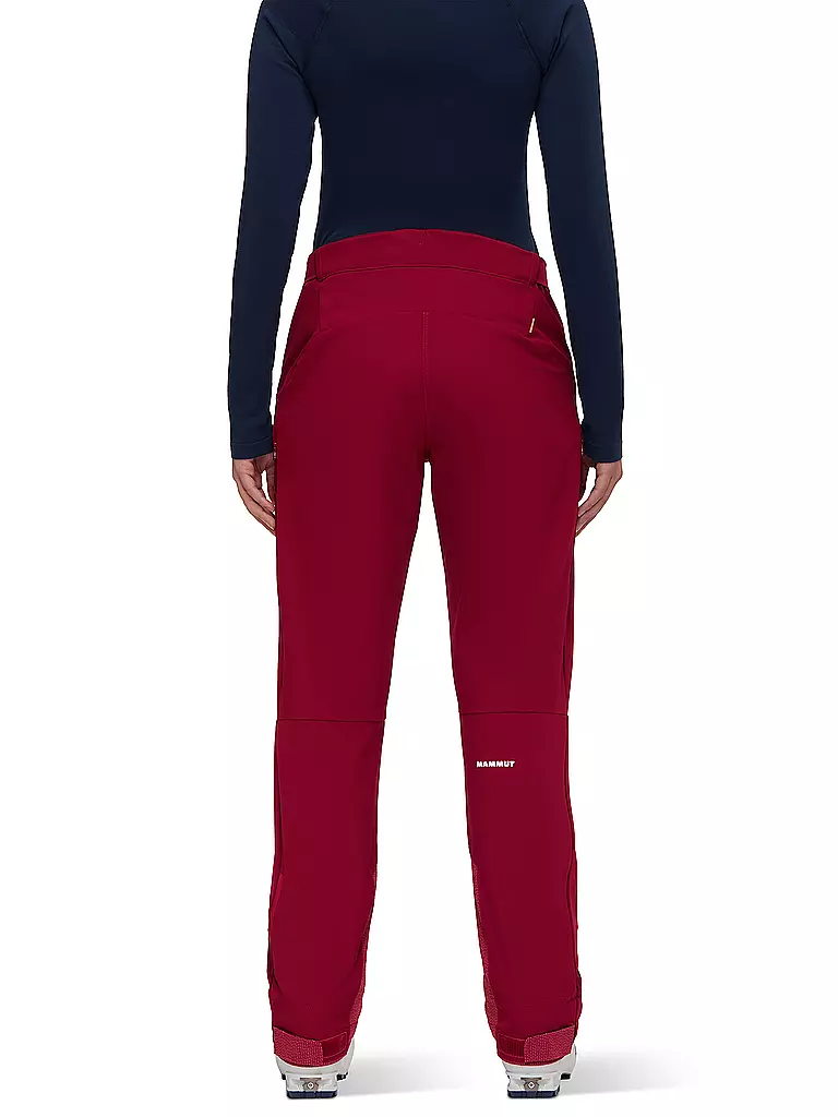 MAMMUT | Damen Touren Softshellhose Taiss Guide mit Schneegamasche | Rouge foncé