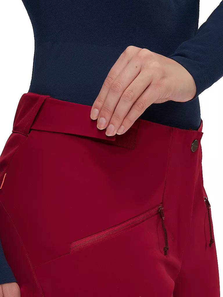 MAMMUT | Damen Touren Softshellhose Taiss Guide mit Schneegamasche | Rouge foncé