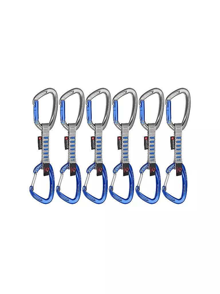 MAMMUT | Pack de 6 dégaines Crag Keylock Wire 10 cm Indicator | Argent