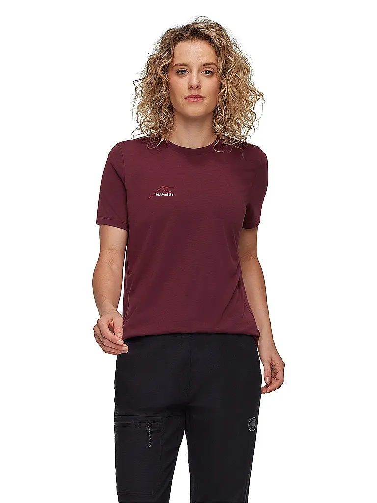 MAMMUT | T-shirt fonctionnel femme Tree Wool | Rouge foncé