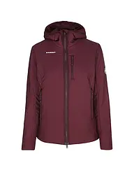 MAMMUT | Veste isolante à capuche Rime pour femmes | Rouge foncé