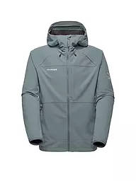 MAMMUT | Veste softshell homme Ultimate Comfort à capuche | Argent