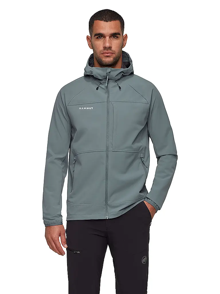 MAMMUT | Veste softshell homme Ultimate Comfort à capuche | Argent