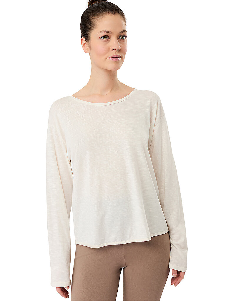 T-shirt de yoga dos nus blanc L
