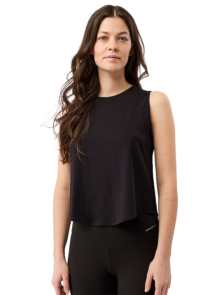 Débardeur de yoga courts noir XS