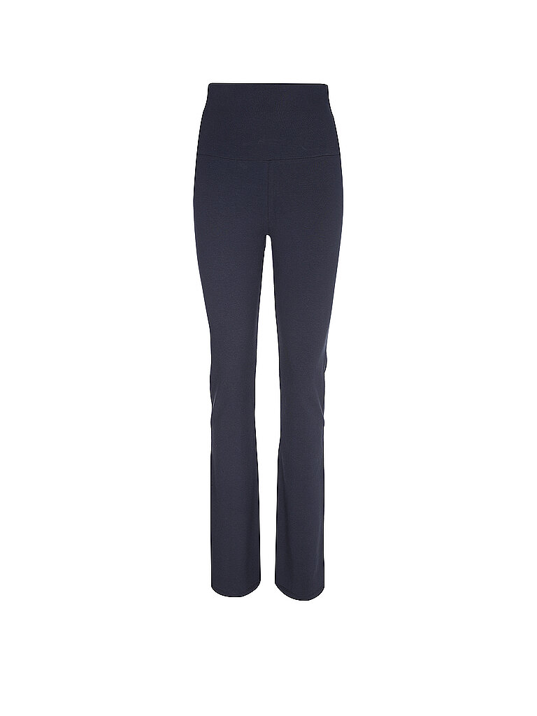 Pantalon de yoga classique à taille rabattables bleu marine XS