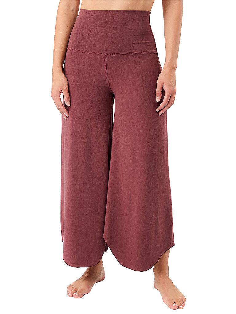 Pantalon de yoga Roll Over Tulip rouge foncé XL