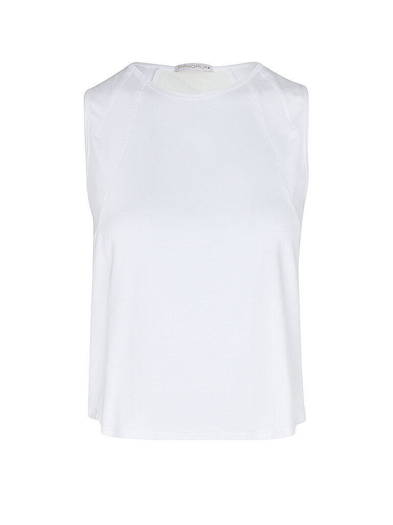 Débardeur de yoga courts blanc S