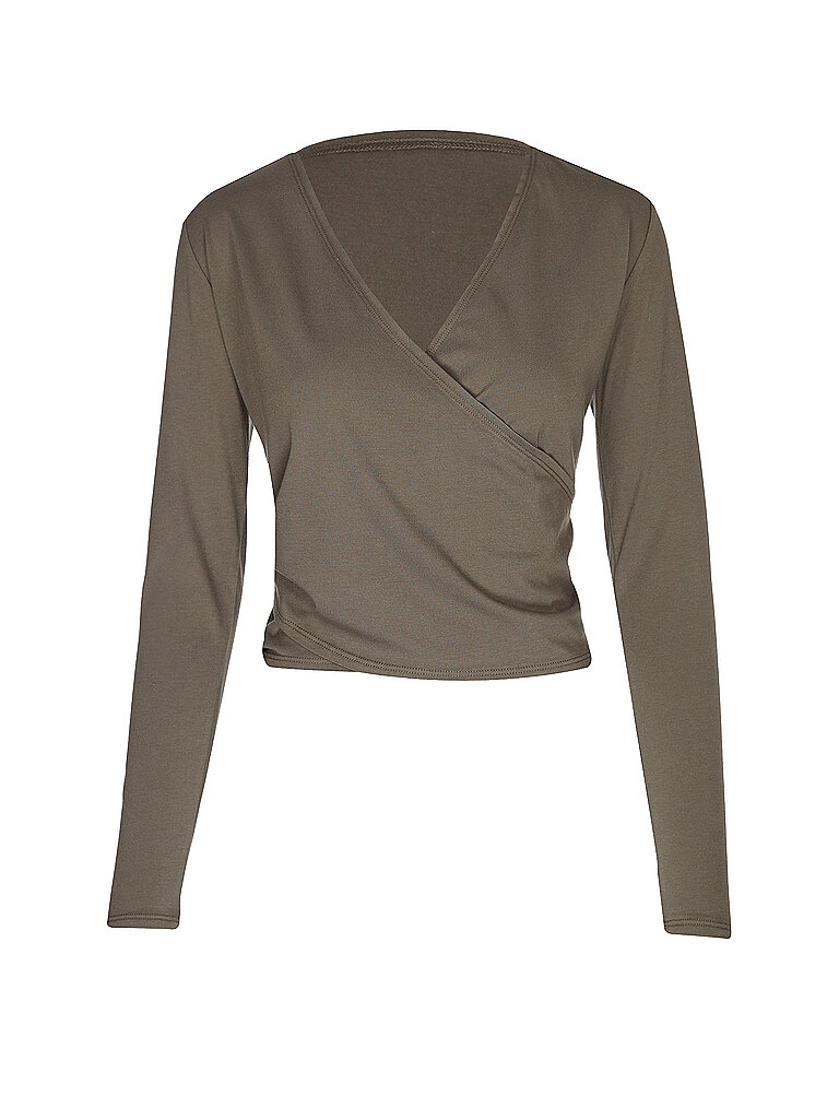 Veste cache-cœur de yoga Signature Wrap marron M