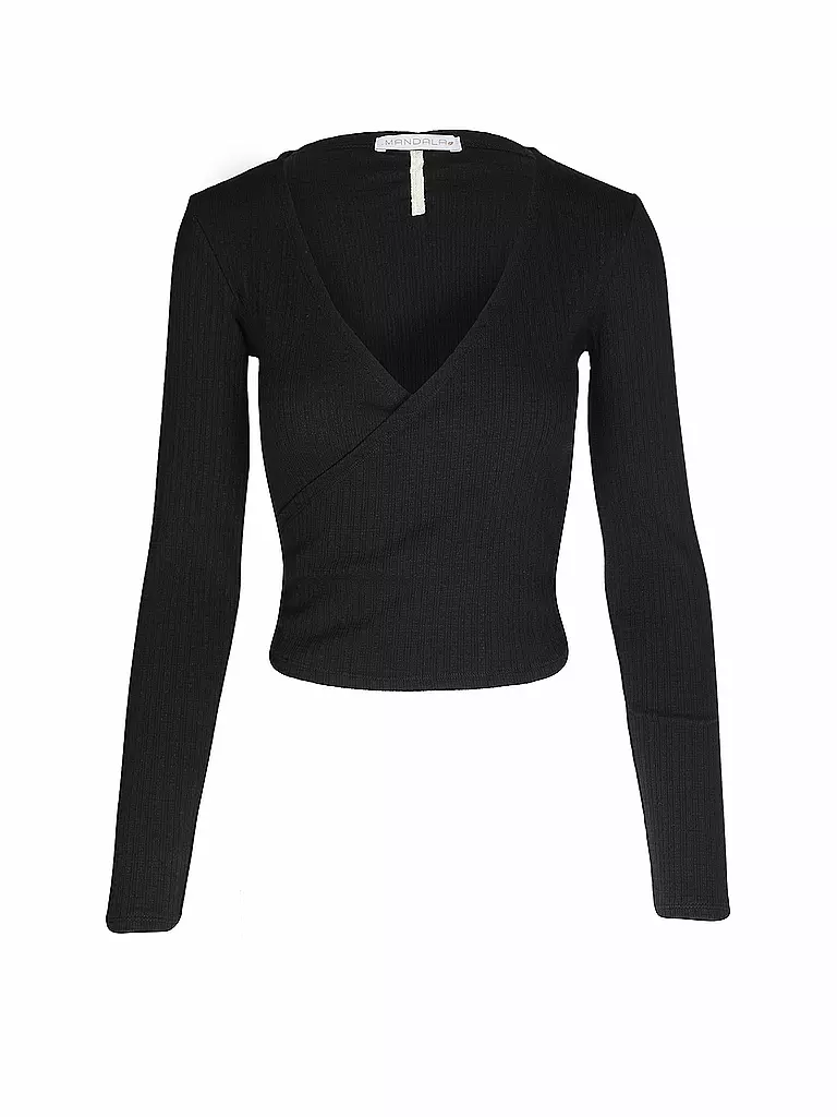MANDALA | Damen Wickelweste Wrap Claire | Noir