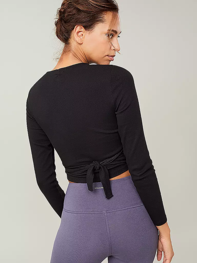 MANDALA | Damen Wickelweste Wrap Claire | Noir