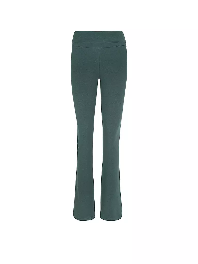 MANDALA | Damen Yoga Hose Classic Rolldown | Vert foncé