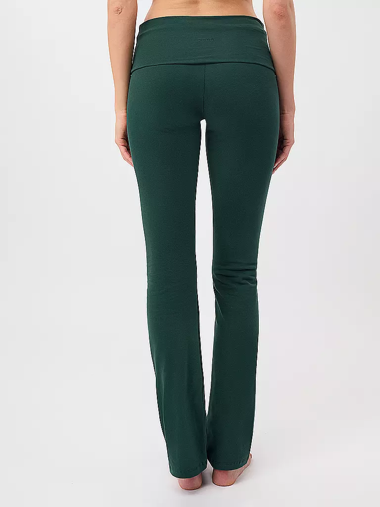 MANDALA | Damen Yoga Hose Classic Rolldown | Vert foncé