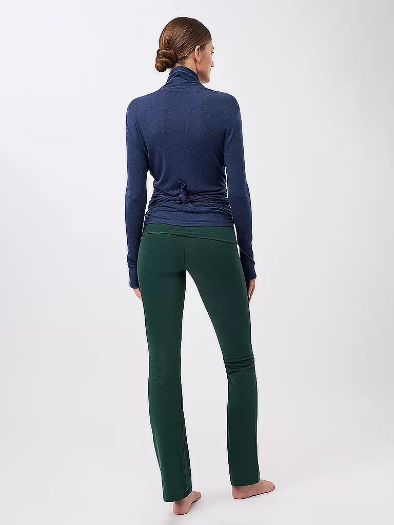 MANDALA | Damen Yoga Hose Classic Rolldown | Vert foncé