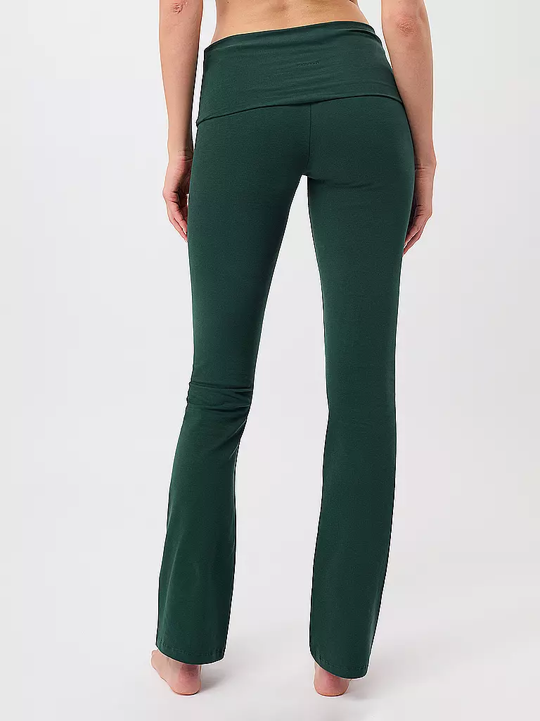 MANDALA | Damen Yoga Hose Classic Rolldown | Vert foncé