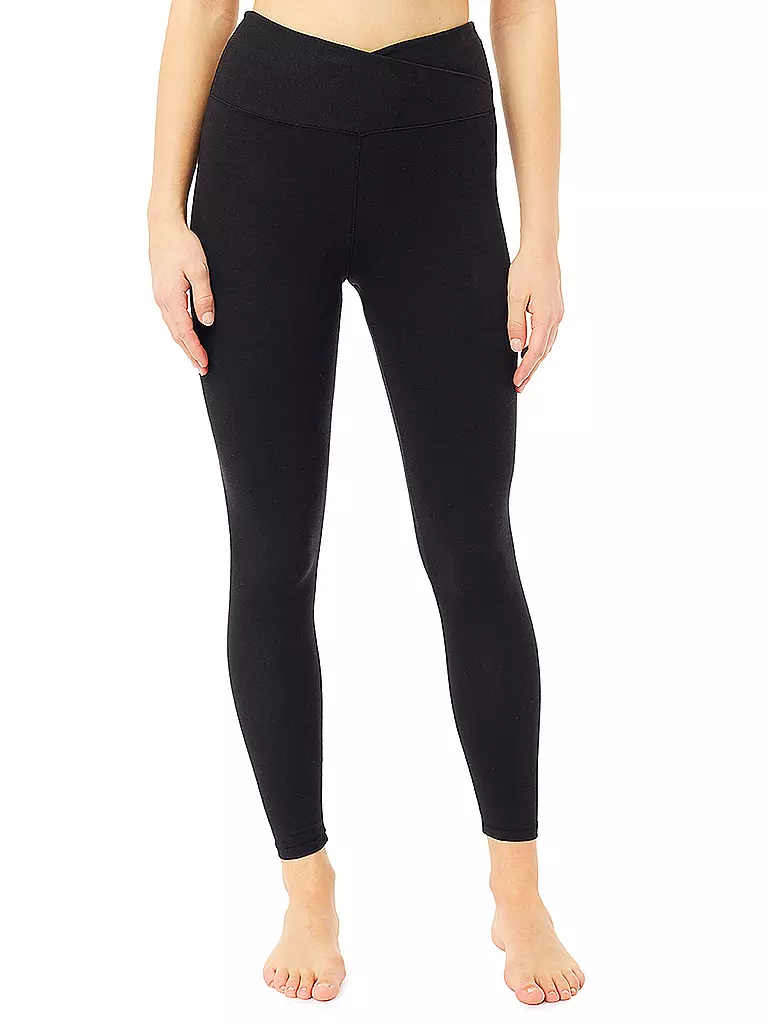 MANDALA | Damen Yoga Tight High Rise Wrap | Noir