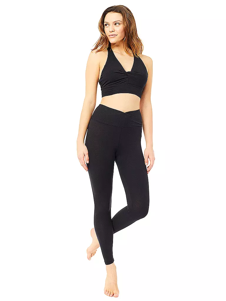 MANDALA | Damen Yoga Tight High Rise Wrap | Noir