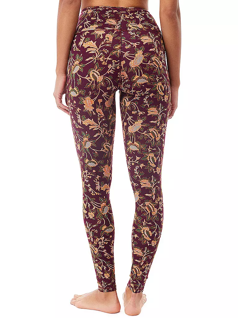 MANDALA | Damen Yoga Tight Printed | Rouge foncé