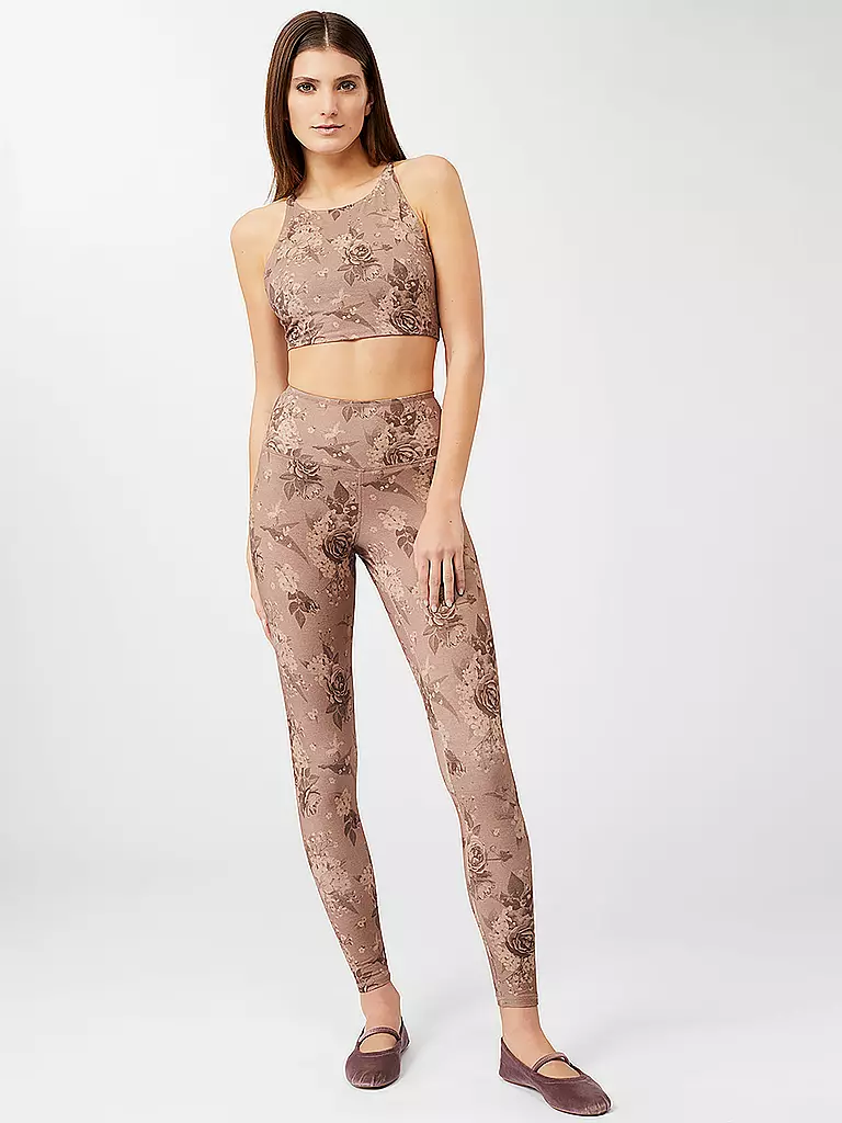 MANDALA | Damen Yoga Tight Printed | Marron
